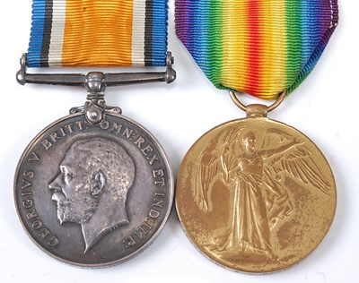 Lot 2134 - A WW I British War and Victory pair, naming...