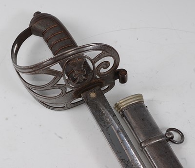 Lot 2226 - A George V 1827 pattern Rifle Officer's sword,...