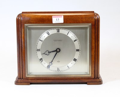 Lot 13 - An Elliott mahogany cased mantel clock, having...