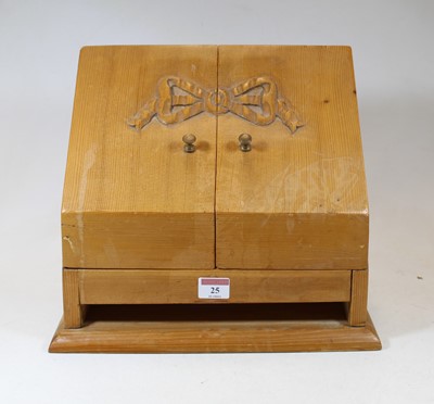 Lot 25 - An early 20th century pine table-top...