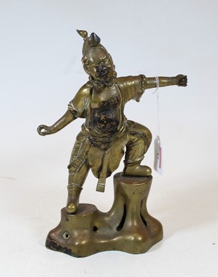 Lot 37 - A modern gilt bronze figure of a Chinese...