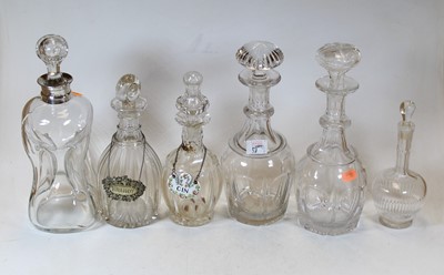 Lot 57 - A George V decanter, of hourglass form, having...