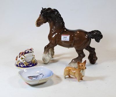 Lot 205 - A Beswick figure of a prancing Shirehorse,...