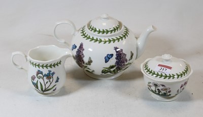 Lot 217 - A Portmeirion Botanic Garden pattern teapot...