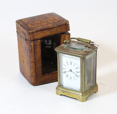 Lot 246 - An early 20th century lacquered brass cased...