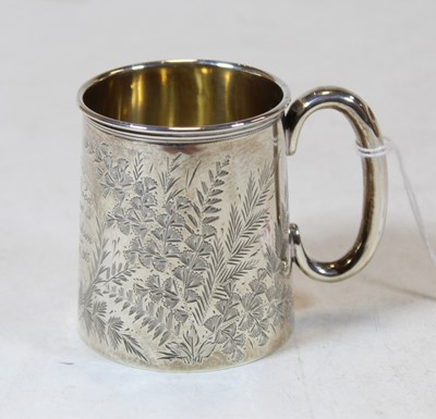 Lot 262 - An Edwardian silver christening tankard,...