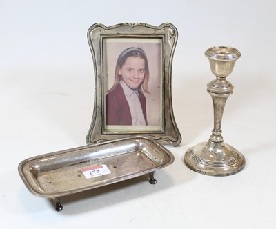 Lot 272 - An Art Nouveau silver clad easel photo frame,...