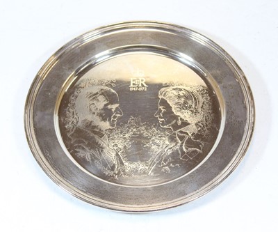 Lot 273 - A 1970s silver salt of squat circular form...