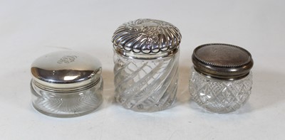 Lot 277 - A late Victorian dressing table jar, having...
