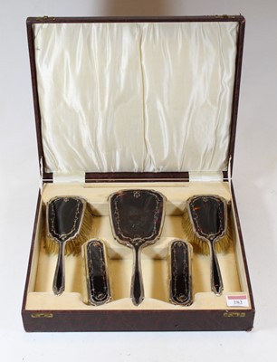 Lot 282 - A 1930s silver and tortoise shell backed...