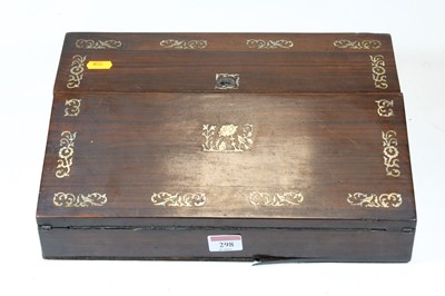 Lot 298 - A Victorian rosewood and mother of pearl...