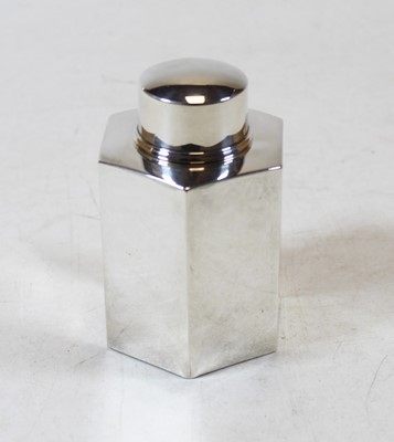 Lot 310 - A George V silver tea canister and cover, of...