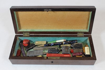 Lot 434 - A Victorian rosewood glove box containing...