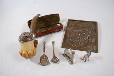 Lot 441 - A Victorian walnut and brass bound box and...