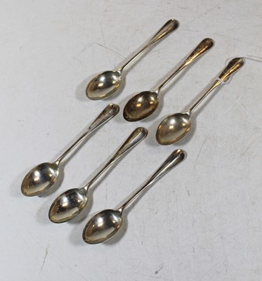 Lot 466 - A set of six George V silver teaspoons, gross...