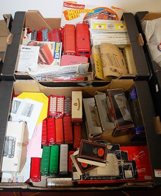 Lot 475 - Two boxes of mainly London Transport toy...