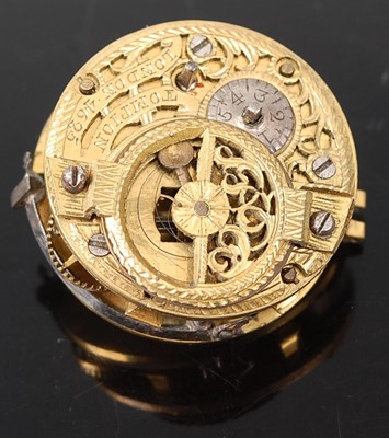 Lot 376 - After Thomas Tompion - a vintage brass verge...