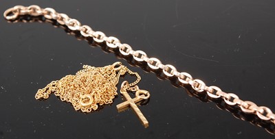 Lot 383 - Assorted 9ct gold, to include small bracelet,...