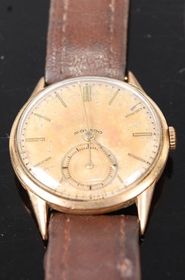 Lot 405 - A gent's Movado 9ct gold cased mechanical...