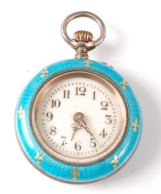 Lot 2670 - A white metal lady's manual wind fob watch...