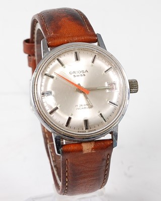 Lot 2691 - A gent's Oriosa steel cased wristwatch, having...