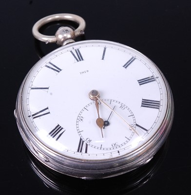 Lot 2638 - A mid-Victorian silver cased gent's open faced...