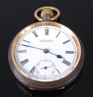 Lot 2639 - A gent's gun-metal cased open faced pocket...