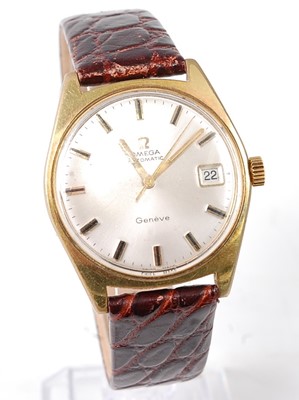 Lot 2642 - A gent's Omega Geneve gold plated automatic...