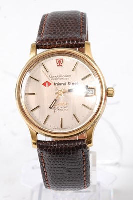 Lot 2655 - A gent's gold plated Omega Constellation...