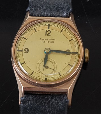 Lot 2660 - A vintage gent's Bravingtons Renown 9ct gold...