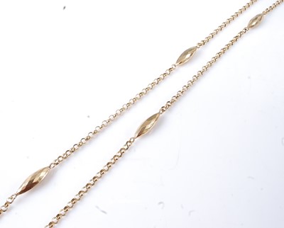 Lot 2733 - A 9ct yellow gold hollow torpedo and belcher...