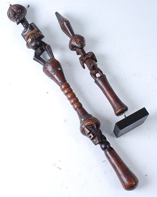 Lot 86 - * A prestige staff, carved as a female figure...