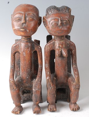 Lot 65 - * A pair of King and Queen figures, each in...