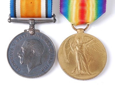 Lot 2138 - A WW I British War and Victory pair, naming...
