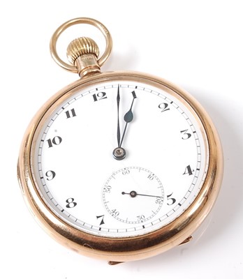 Lot 2702 - A gent's 9ct gold cased open face pocket watch...