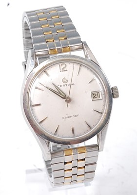 Lot 2714 - A gent's Certina steel cased calendar wrist...
