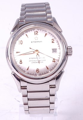 Lot 2717 - A gent's steel cased Eterna Eternamatic...