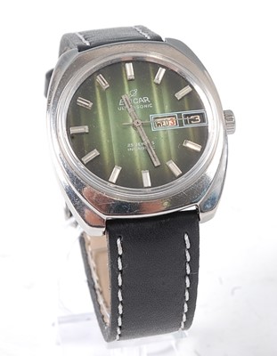 Lot 2749 - A gent's Enicar Ultrasonic steel cased wrist...