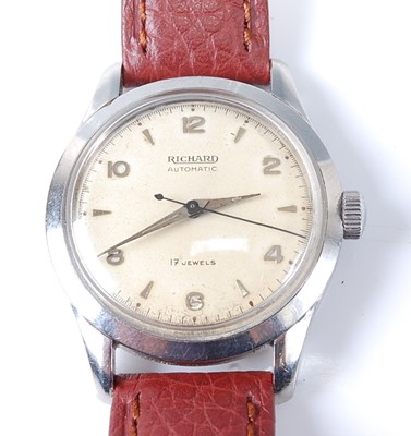 Lot 2766 - A gent's Richard steel cased automatic wrist...