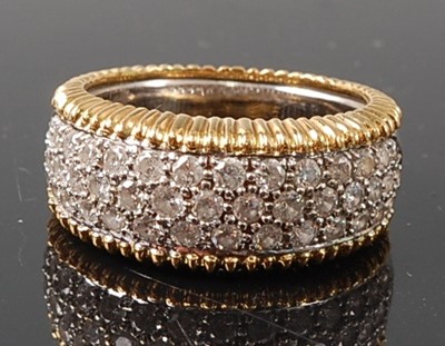 Lot 2789 - An 18ct yellow and white gold diamond dress...