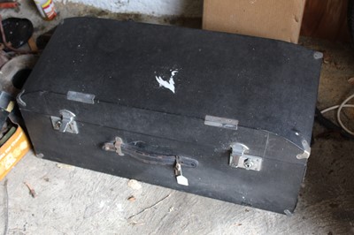 Lot 3453 - A rexine bound vintage car trunk