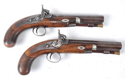 Lot 2294 - A pair of 19th century percussion officer's...