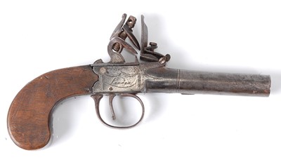 Lot 2305 - A 19th century flintlock box-lock pocket...