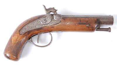 Lot 2306 - A Spanish percussion pistol, the 10cm...