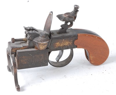 Lot 2477 - A Dunhill tinder pistol novelty table lighter,...
