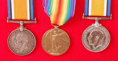 Lot 2105 - A WW I British War and Victory pair, naming...