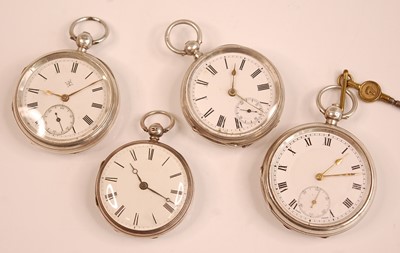 Lot 3149 - A late Victorian gent's silver open faced...