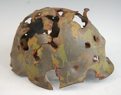 Lot 2420 - A Czech M53 steel helmet, believed to have...