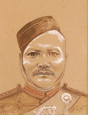 Lot 2433 - Paddy Blyth, 20th century, portrait study of a...