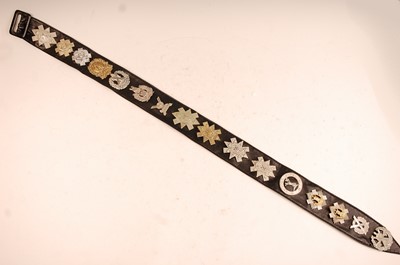 Lot 2191 - A collection of cap, glengarry and shako...